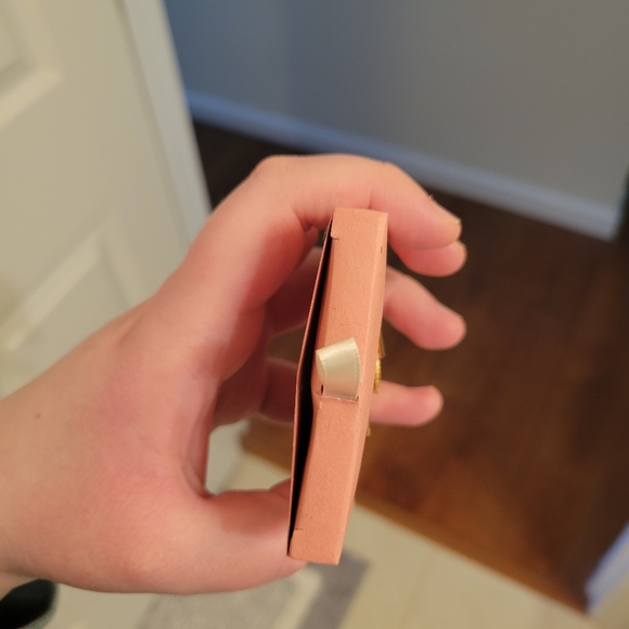 Kittenish Gold Rhinestone Drop Earrings - Picture 3 of 4